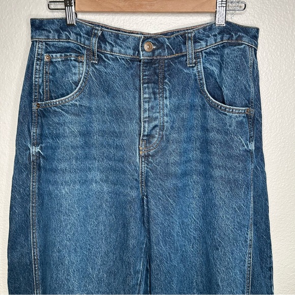 Free People - We the Free Good Luck Mid Rise Barrel Jeans 29 - Picture 2 of 13